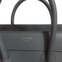 Céline Luggage Micro aus Leder in Grau