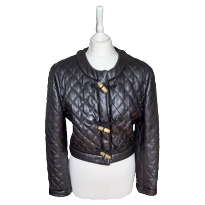 Camille Enrico Jacket/Coat Leather in Black