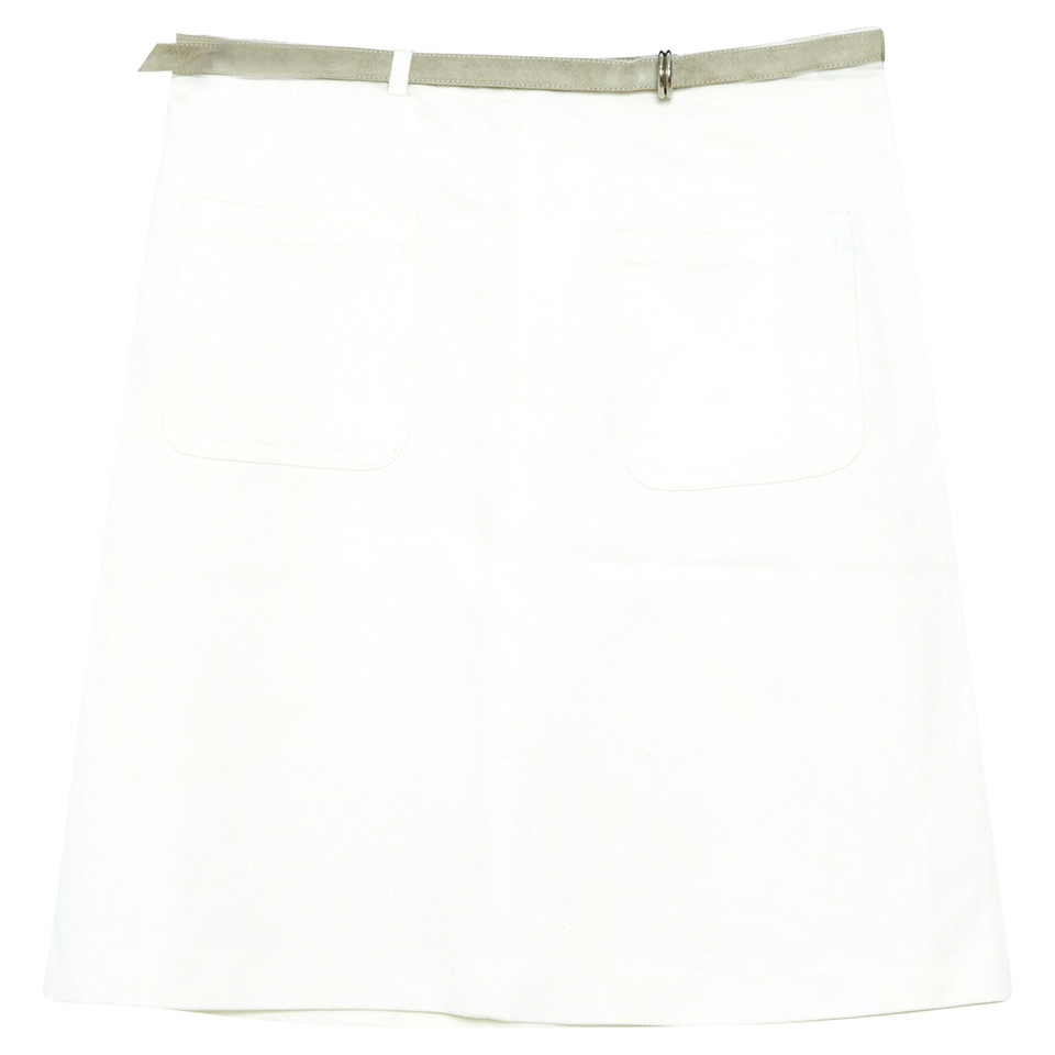 Dries Van Noten Skirt Linen in Cream