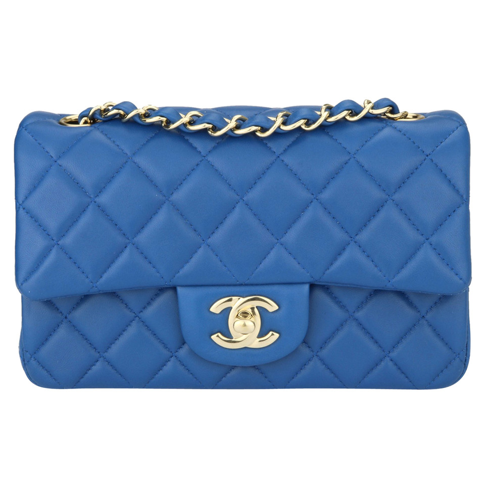 Chanel Classic Flap Bag New Mini in Pelle in Blu
