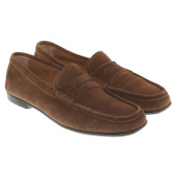 Prada Suede leather slippers in brown