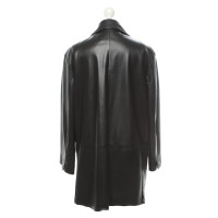 René Lezard Jacke/Mantel aus Leder in Schwarz