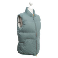 Closed Quilted vest in light green