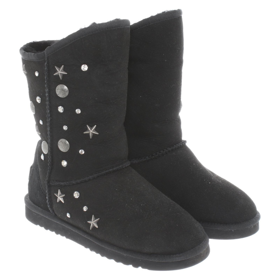 Australia Luxe Stiefeletten aus Leder in Schwarz