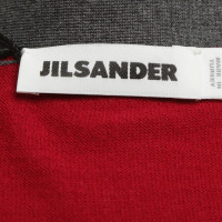 Jil Sander Vest in rood / grijs