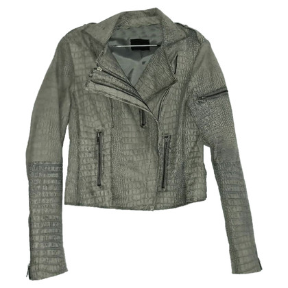 Gestuz Jacke/Mantel aus Leder in Grau