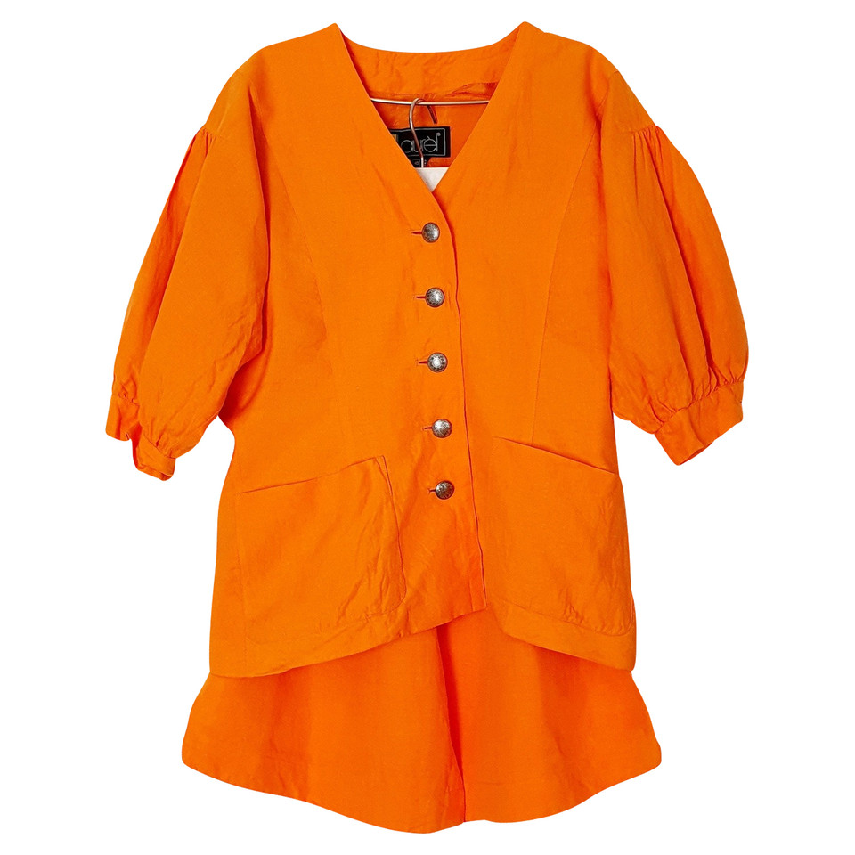 Laurèl Costume en Lin en Orange