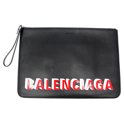 Balenciaga Clutch Bag Leather in Black