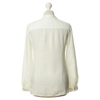 Armani Collezioni Leinenbluse in Creme 