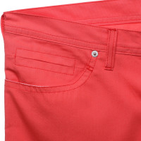 Versace Paire de Pantalon en Coton en Rouge