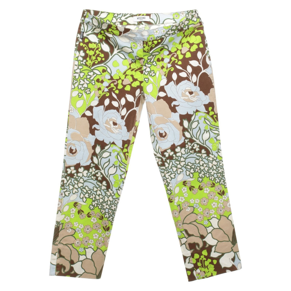 Moschino trousers with floral print