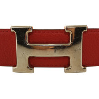 Hermès ceintures en cuir en rouge