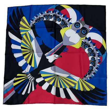 Lancel Echarpe/Foulard en Soie en Bleu