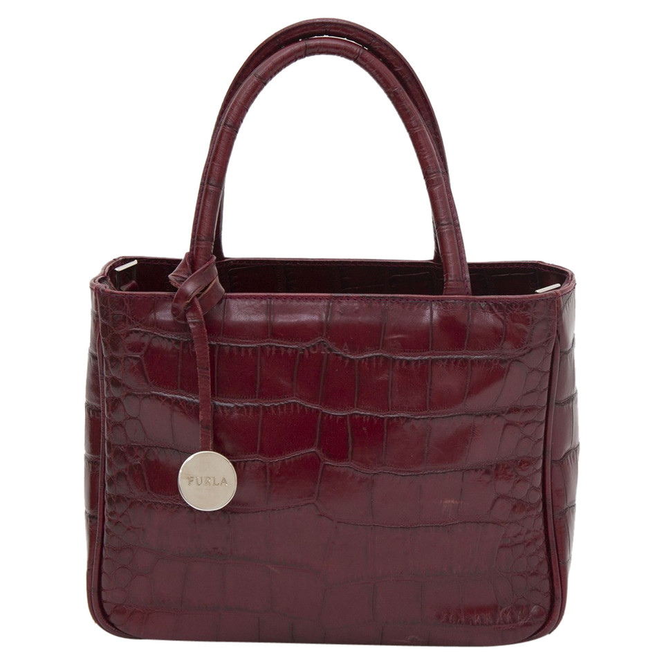 Furla Handbag Leather in Bordeaux