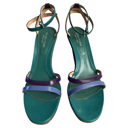 Sergio Rossi Sandals Patent leather in Green