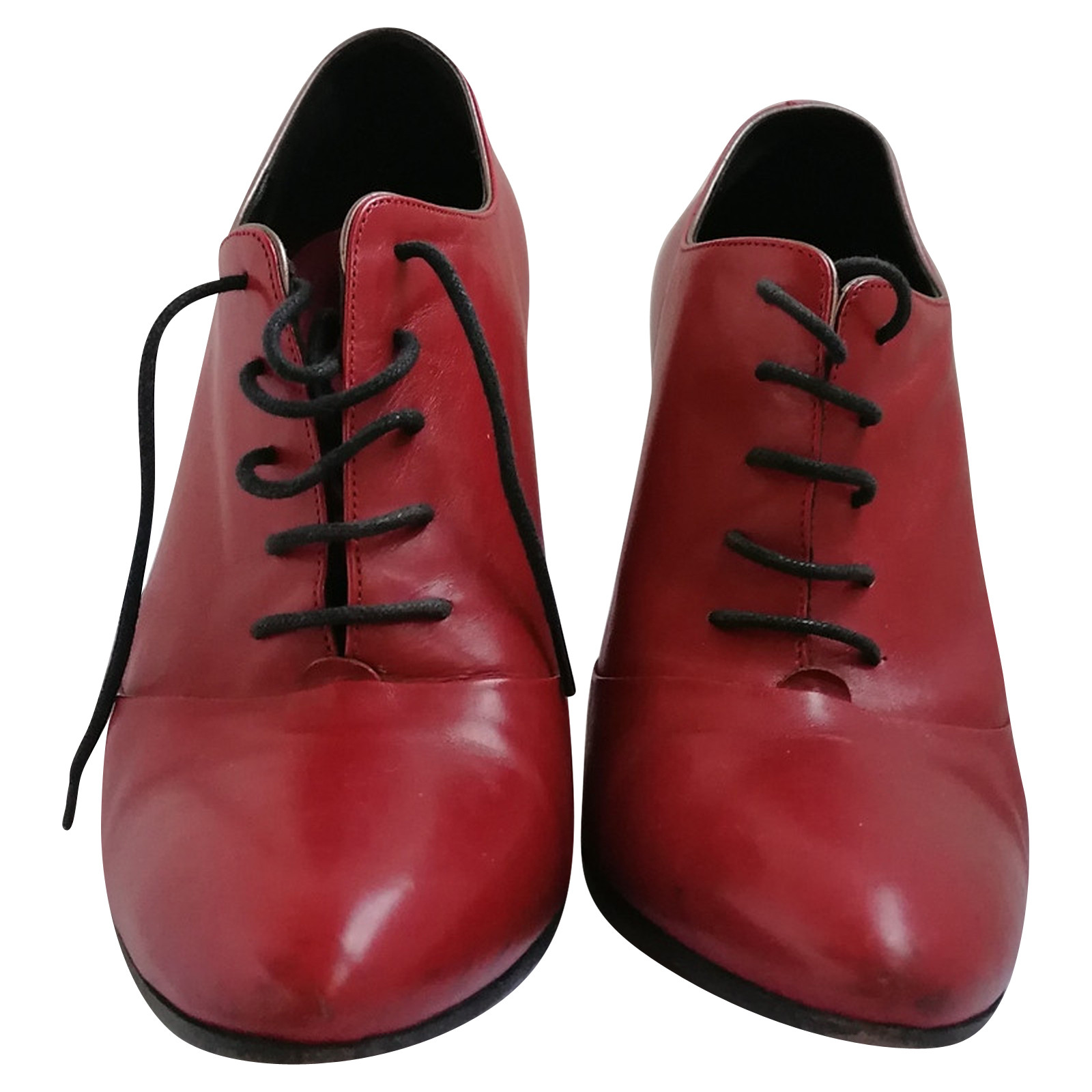 Hugo Boss Ankle boots Leather in Red - Second Hand Hugo Boss Ankle boots  Leather in Red buy used for 72€ (4756273)