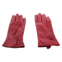 Ralph Lauren Handschuhe aus Leder in Rot