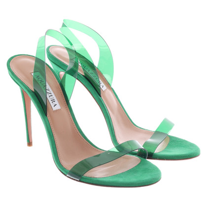 Aquazzura Sandals Leather in Green