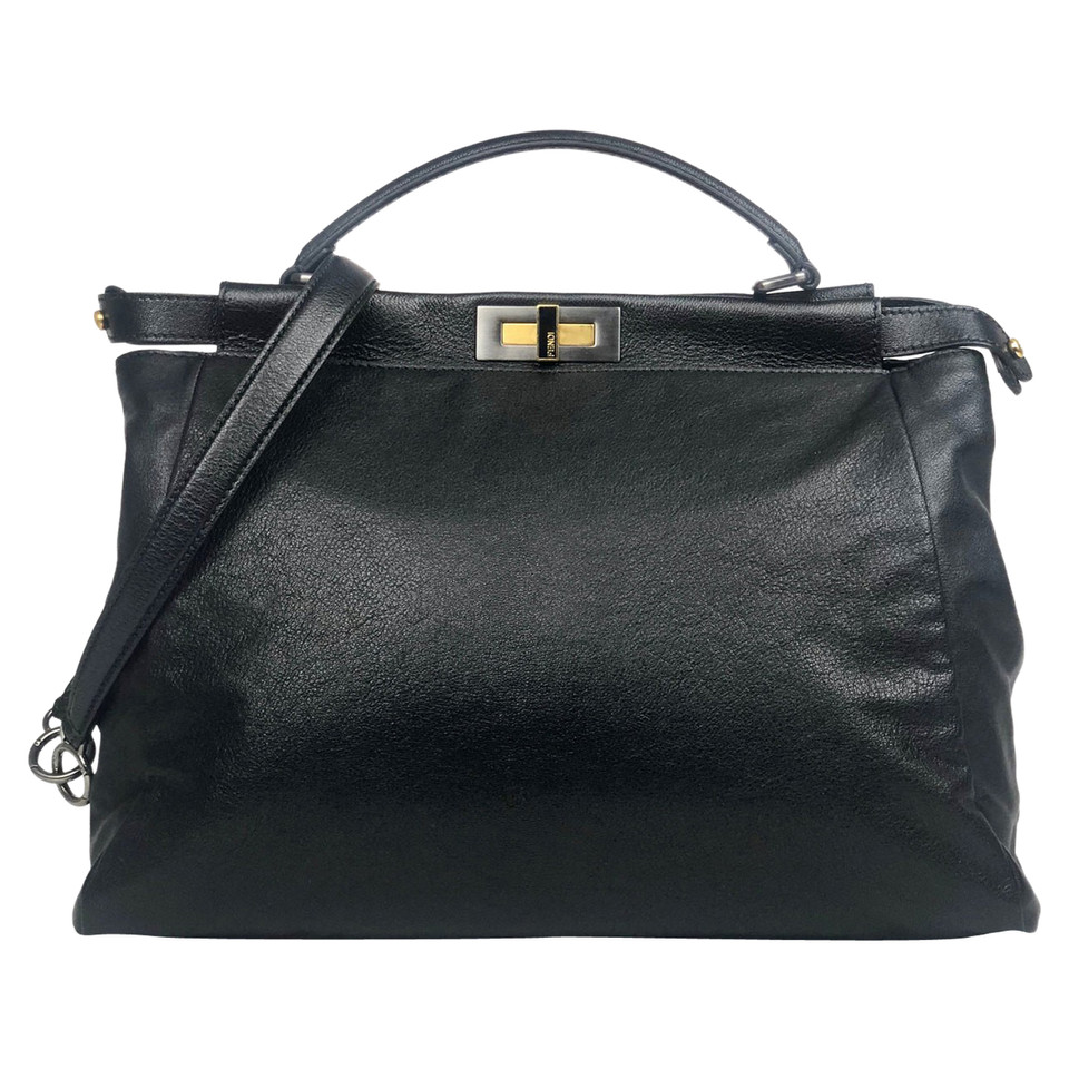 Fendi Peekaboo Bag Large Leather in Black