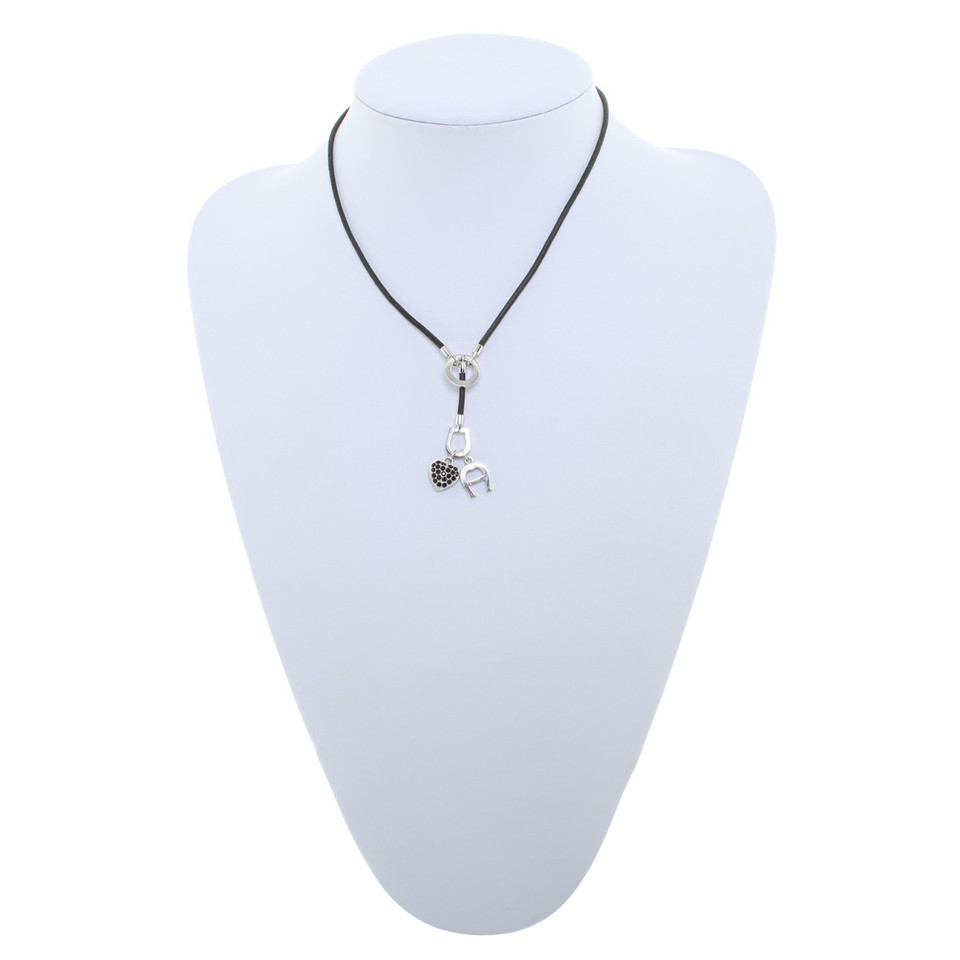 Aigner Necklace with logo-pendant