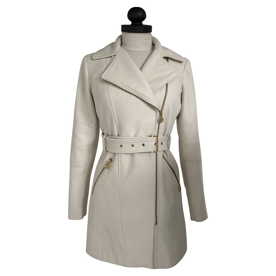 Michael Kors Giacca/Cappotto in Lana in Bianco