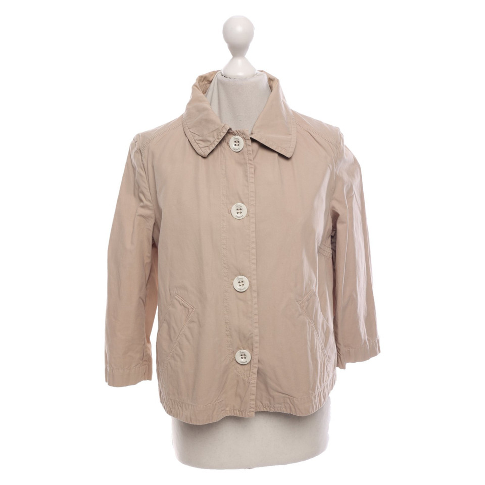 Thomas Burberry Jacke/Mantel aus Baumwolle in Beige