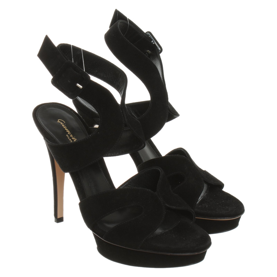 Gianvito Rossi Sandalen aus Wildleder in Schwarz