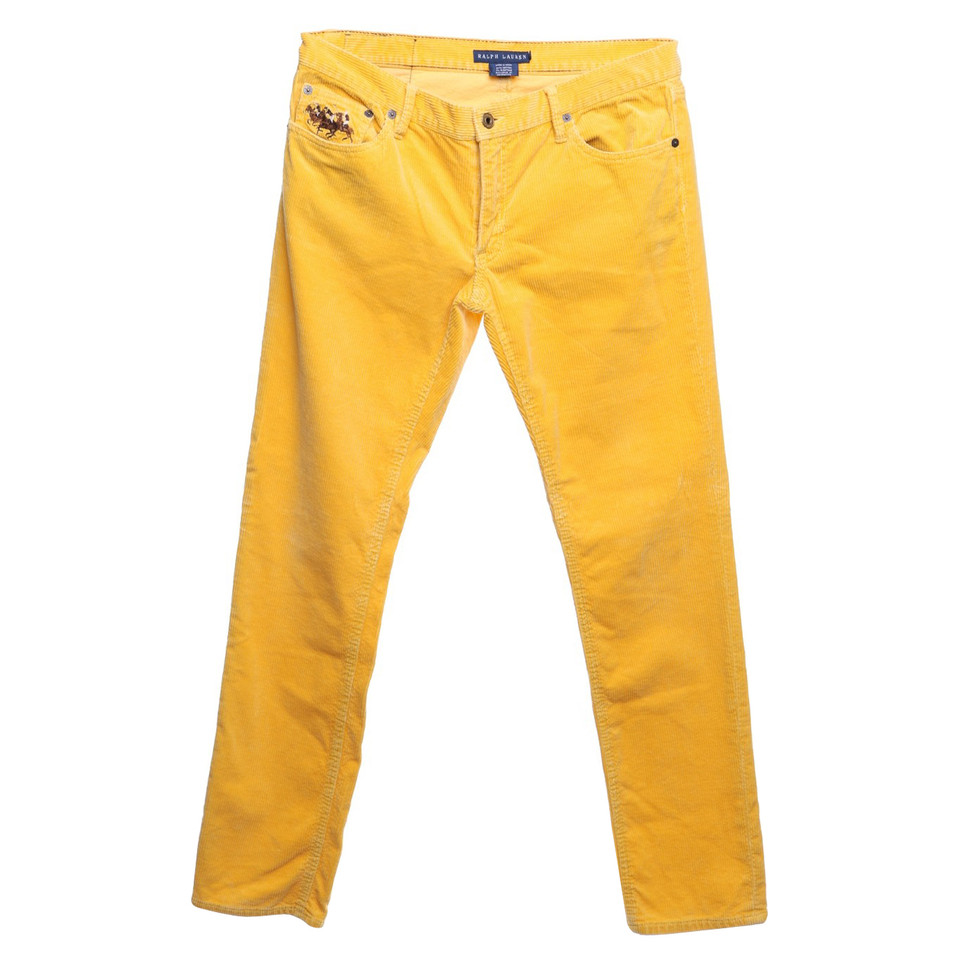 Ralph Lauren Pantaloni di velluto a coste in giallo