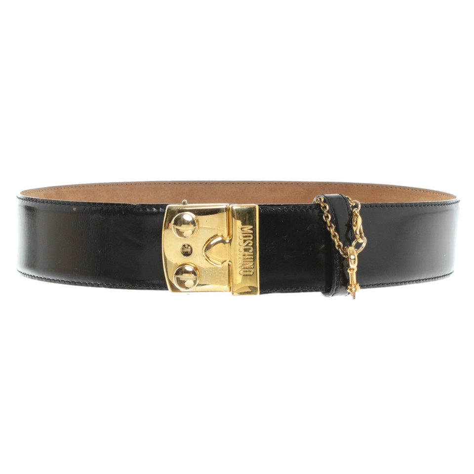 Moschino Belt Leather in Black
