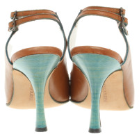 Manolo Blahnik Slingbacks in marrone chiaro