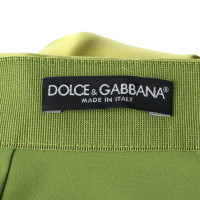 Dolce & Gabbana Limettengrüner Rock aus Satin