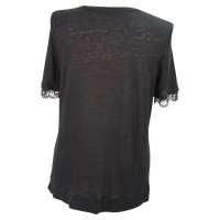 Whistles Linen top in black