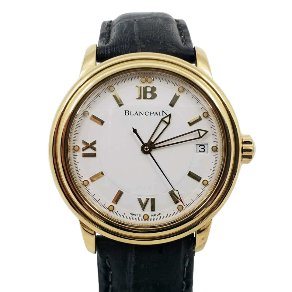 Blancpain Armbanduhr aus Leder in Schwarz