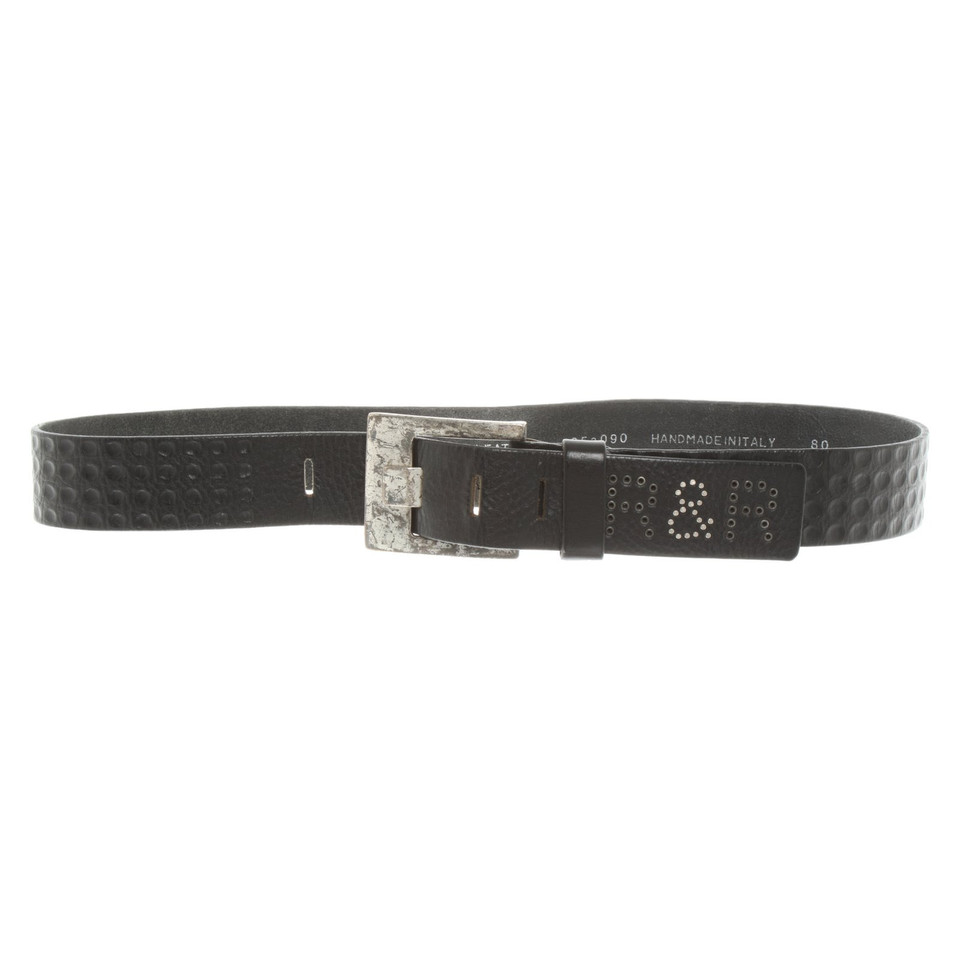 Rich & Royal Ceinture en Cuir en Noir