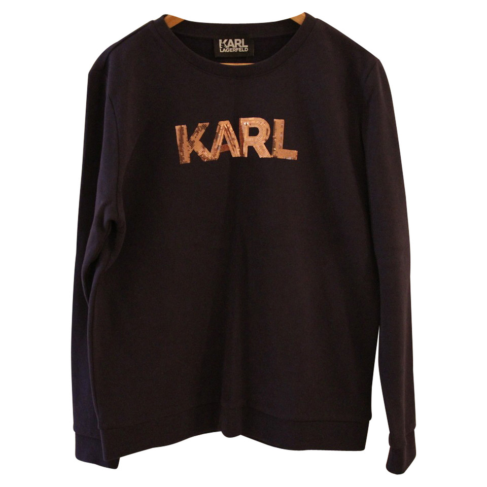 Karl Lagerfeld Sweat avec bordure de paillettes