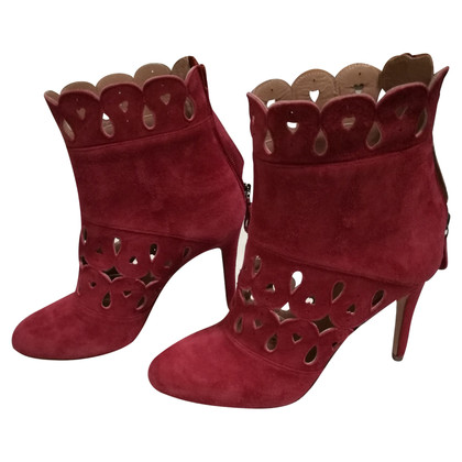 Twin Set Simona Barbieri Ankle boots Suede in Red