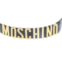 Moschino riem met goudkleurige letters