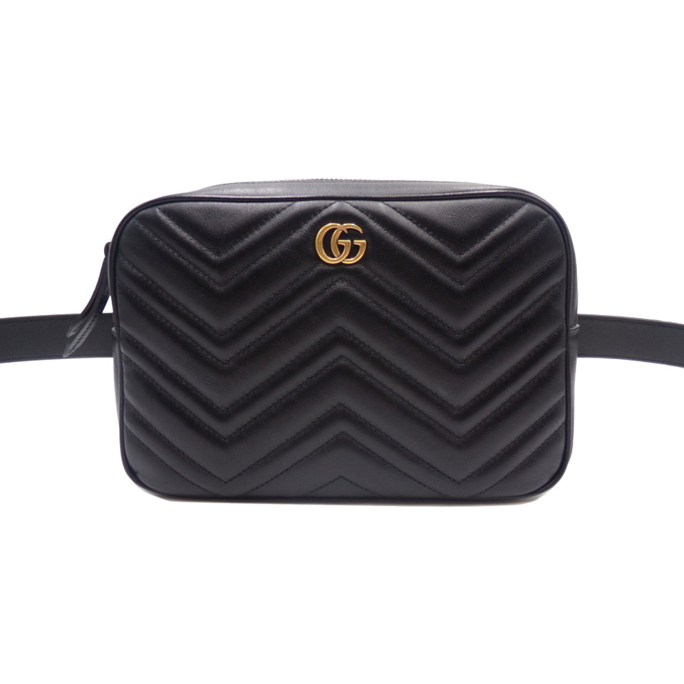 Gucci Marmont Bag Leer in Zwart