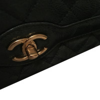 Chanel Classic Flap Bag Jumbo Leer in Groen