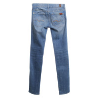 7 For All Mankind Stonewashed-Jeans in Blau