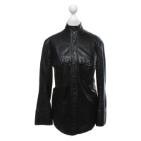 Balmain Leather top in black