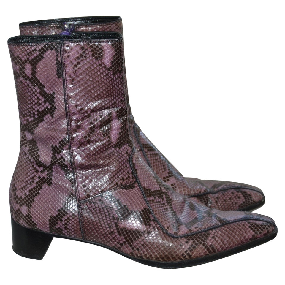 Prada Python leather boots