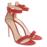 Gianvito Rossi Sandals Suede in Red