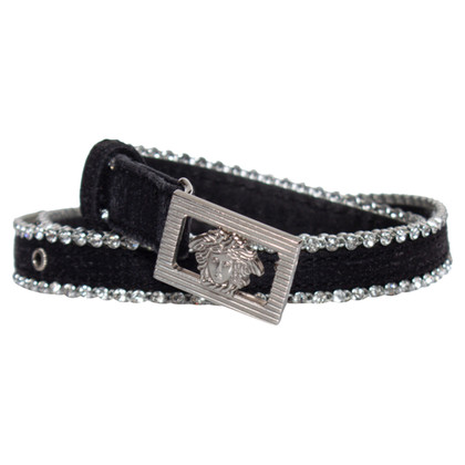 Gianni Versace Belt Canvas in Black