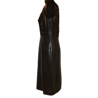 Gucci Kleid aus Leder in Schwarz