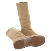 Shabbies Amsterdam Boots Leather in Beige