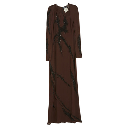 Balmain Dress Silk in Brown