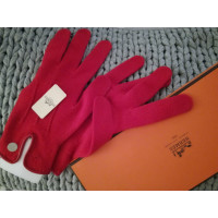 Hermès Handschuhe aus Kaschmir in Rot