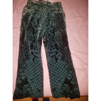 Balmain X H&M Paire de Pantalon en Soie en Vert