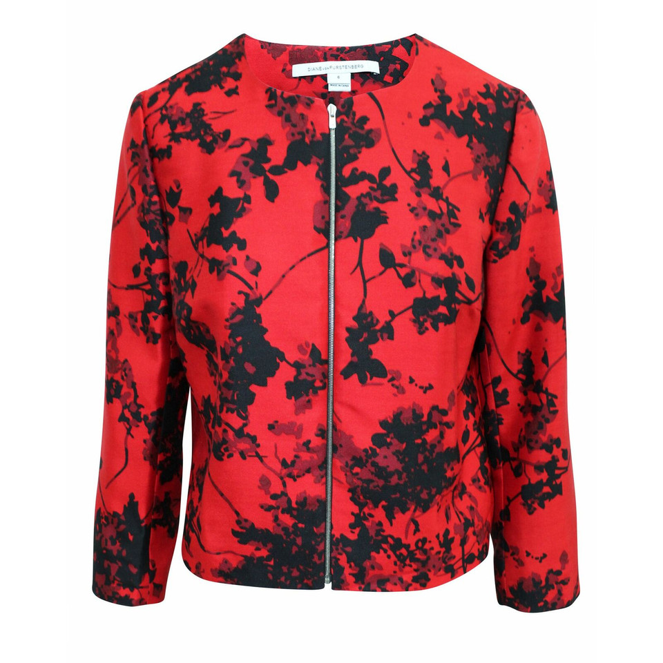 Diane Von Furstenberg Jacket/Coat Wool in Red